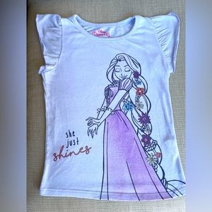 Disney Princess, Lavender, Frozen, Short Sleeve, Shirt, Size 4T